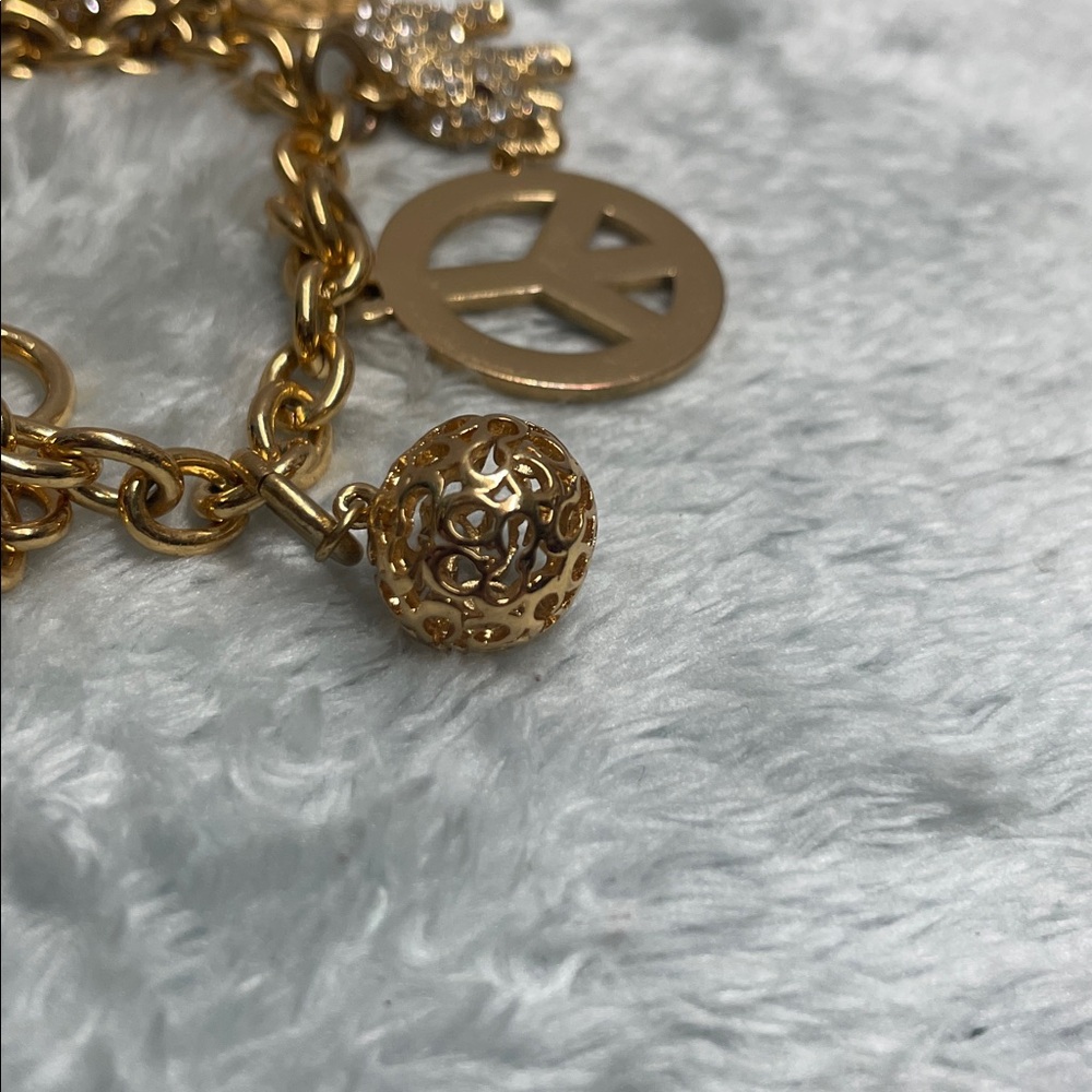 Vintage Coach ‘Peace & Love’ Charm Bracelet - Picture 6 of 13